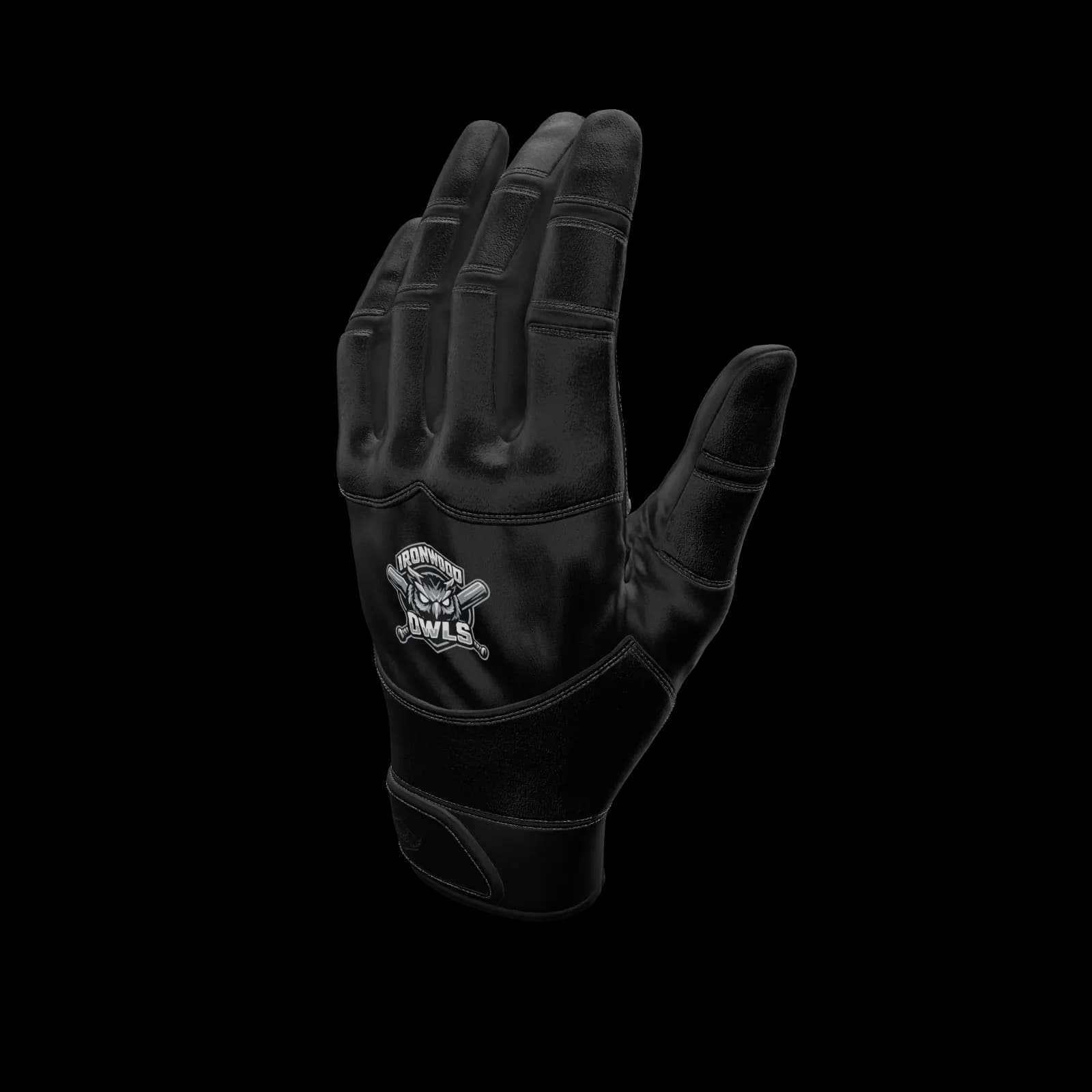 Blackout batting glove, with team logo
