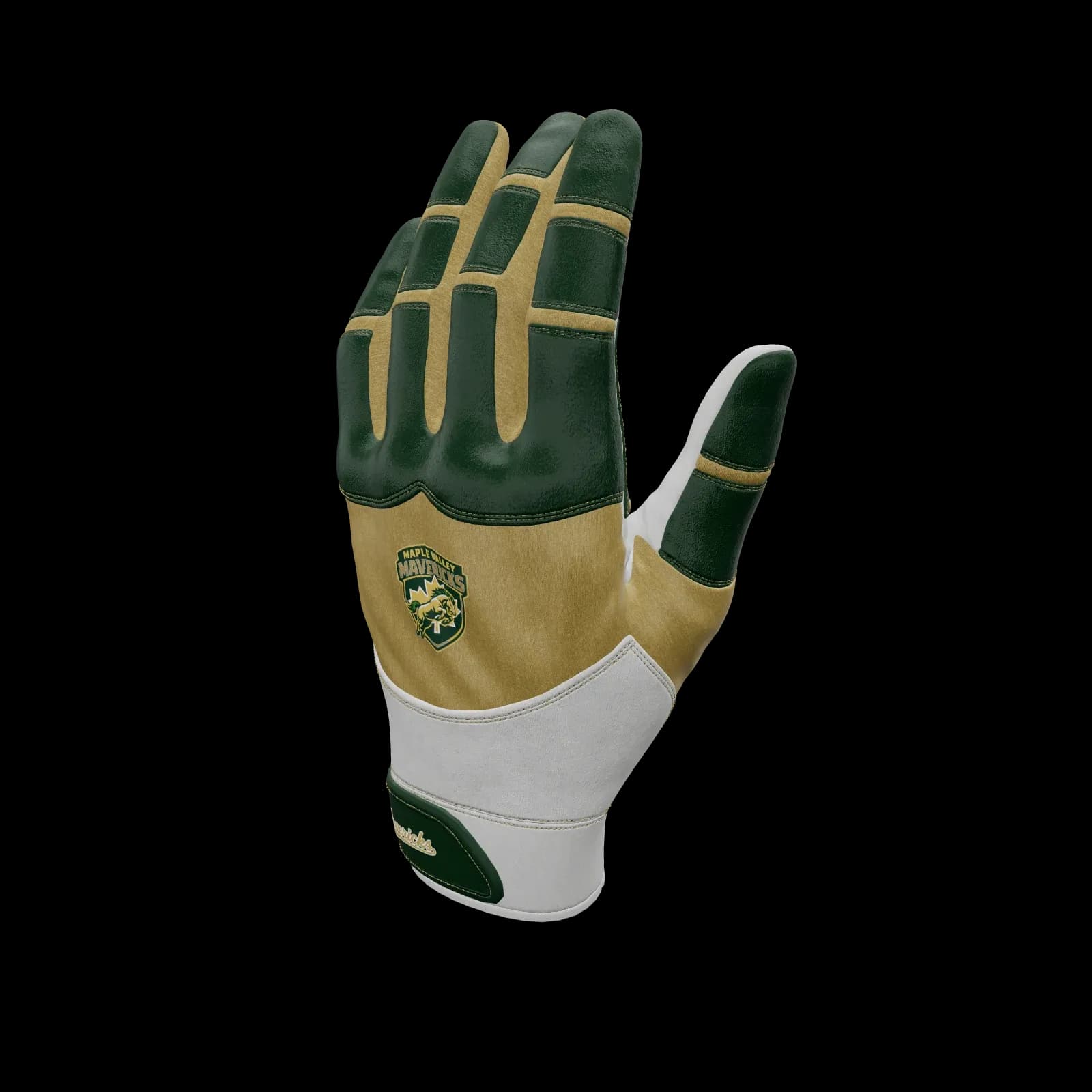 Forest & Gold batting glove, with team logo