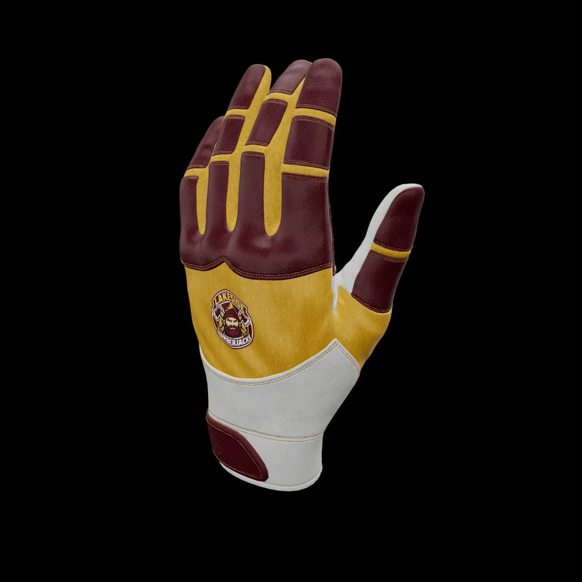 Maroon & Gold custom batting glove